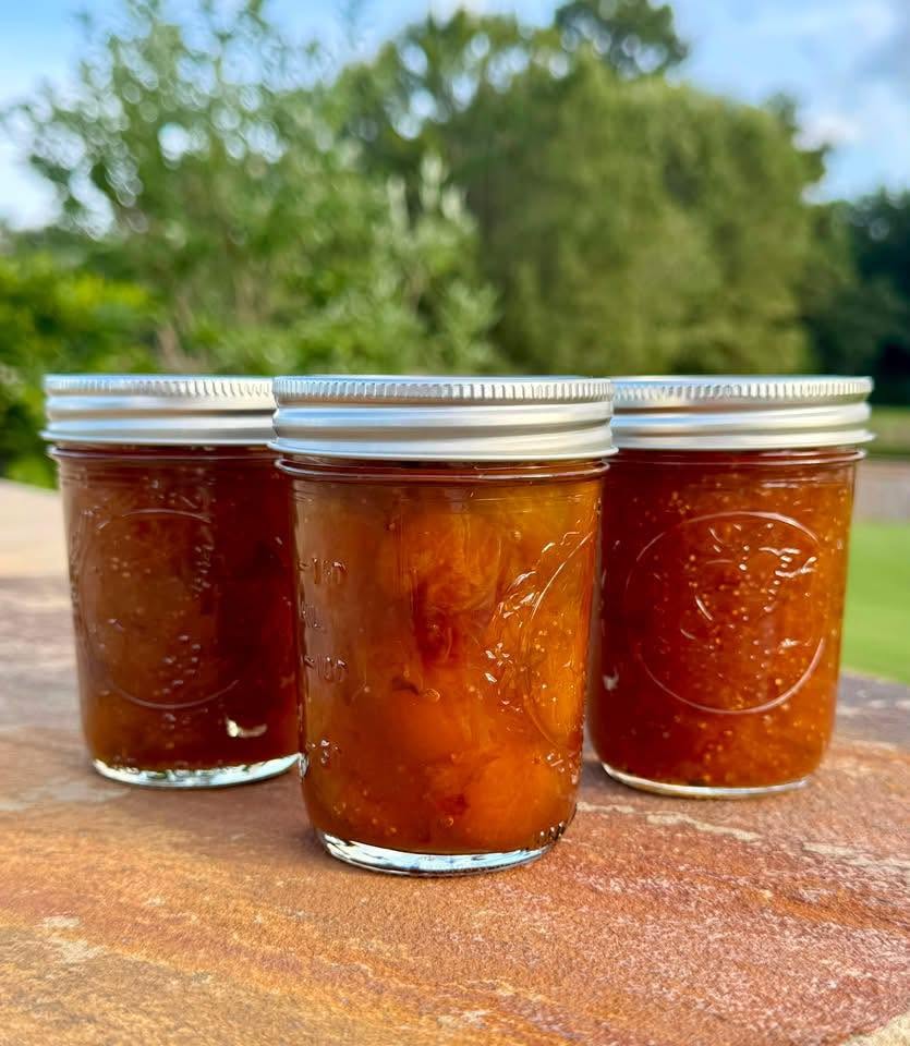 The Preserved Peach’s homemade preserves, catching the Georgia sunshine
